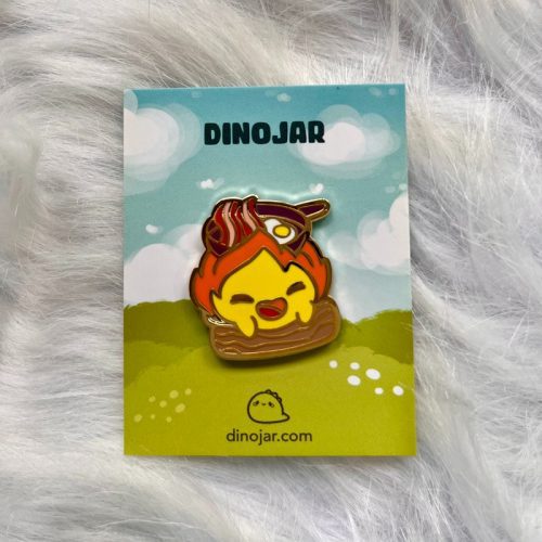 Calcifer Pan Bacon Egg Enamel Pin (Seconds Grade)