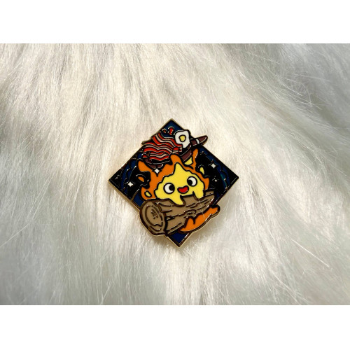 Diamond Calcifer Enamel Pin (Seconds Grade)