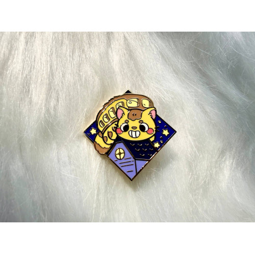 Diamond Catbus Night Enamel Pin (Seconds Grade)