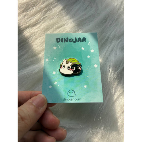 Diamond Mini Totoro and Soot Mini Enamel Pin (Seconds Grade)