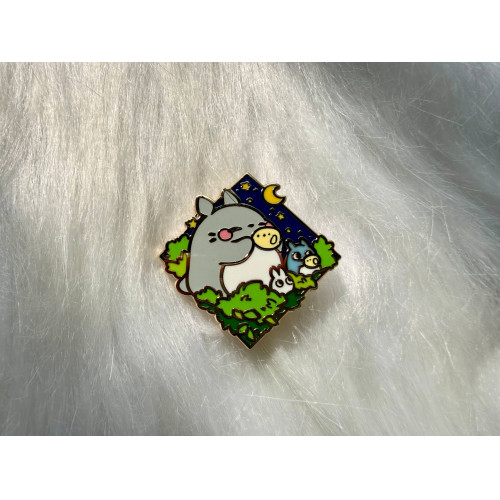 Diamond Totoro Night Enamel Pin (Seconds Grade)