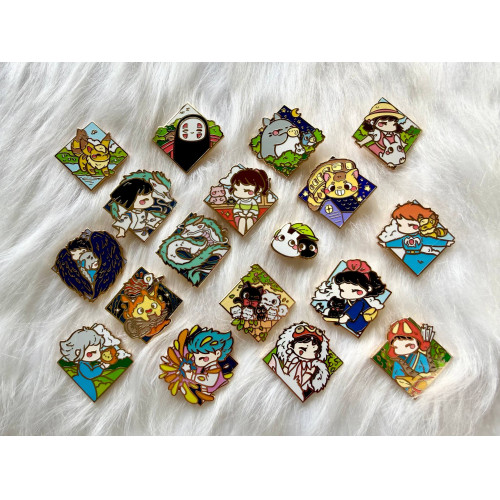 Ghibli Diamond Full Set Enamel Pins (Seconds Grade) - A-