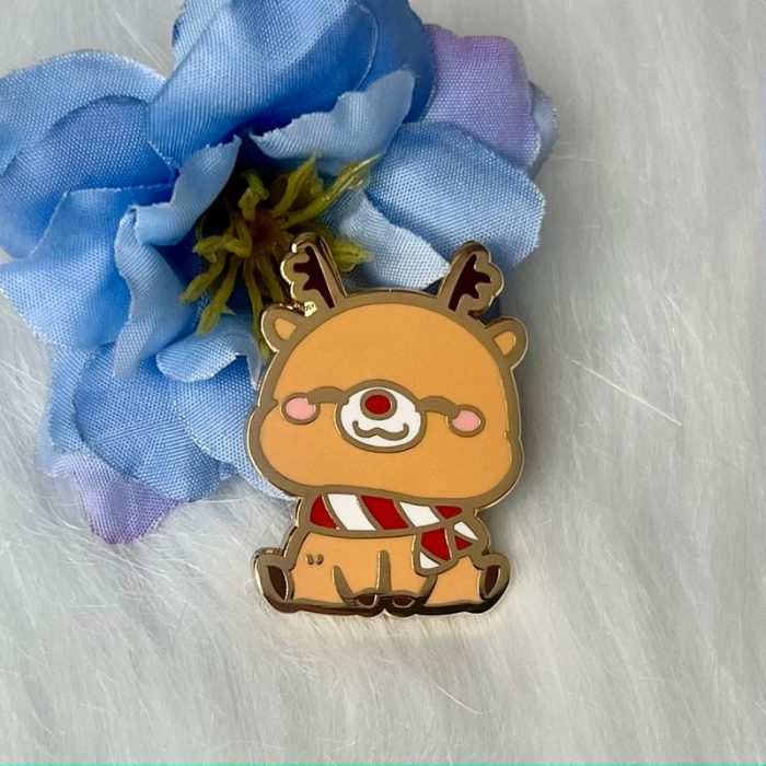 Reindeer Enamel Pin (Grade A)
